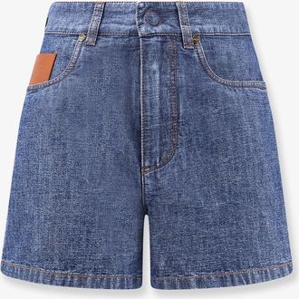 Fendi Shorts in denim chambray - FENDI - gender_Woman