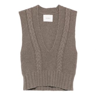 Lisa Yang Cashmere Knitwear, female, Brown, Size: XS V-neck Cashmere Sweater