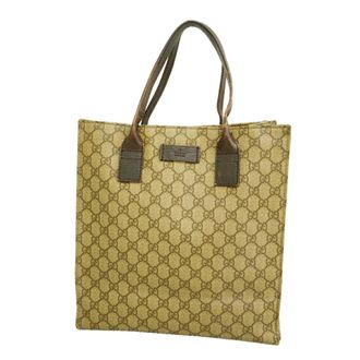 Gucci Beige Brown Pvc Tote Bag (Pre-Owned)