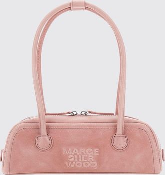 Marge Sherwood Cow Leather Shoulder Bag with a Double Handle and Zip Closure