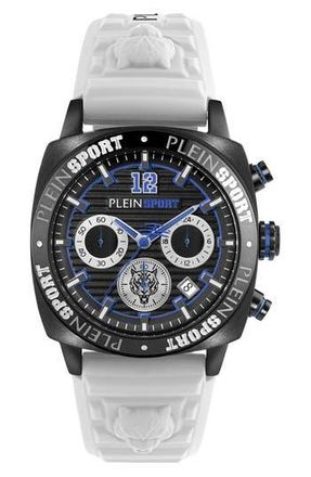 Plein Sport Wildcat Silicone Strap Watch, 40mm in Blackk at Nordstrom Rack