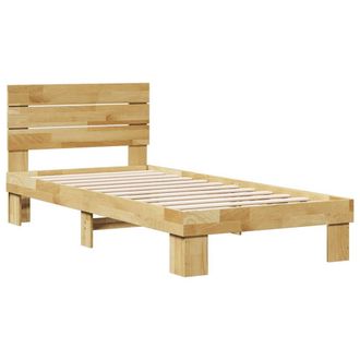 Berkfield Home Beautiful Bed Frame with Headboard without Mattress 75x190 cm Sol in Brown