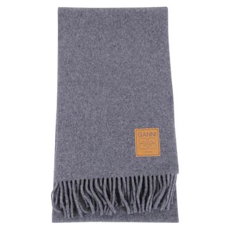 Ganni Winter Scarves, female, Gray, ONE SIZE, Scarf