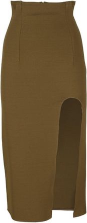 Alessandro Vigilante Green High Waist Skirt