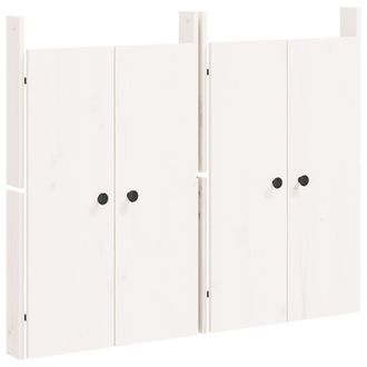 vidaXL Puertas De Cocina Exterior 2 Uds Madera Pino Blanco 50x9x82 Cm Vidaxl