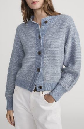 Frame Denim The Jacquard Cardigan in Sky Blue Multi at Nordstrom, Size X-Small