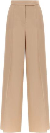 Max Mara Ninfa Wide-leg Trousers - female - Max Mara - Wide Trousers - Beige - XS - Trousers