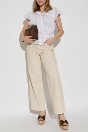 Rag & Bone V-neck Top, Womens, White