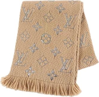Louis Vuitton Pre-owned Scarves, female, Beige, Size: ONE SIZE Pre-owned Vintage Scarf