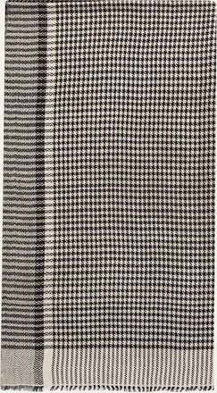 Anderson & Sheppard Mens Handwoven Houndstooth Cashmere Scarf