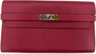 Herm&egrave;s Ruby Epsom Leather Long Wallet (Bi-Fold) (Pre-Owned)