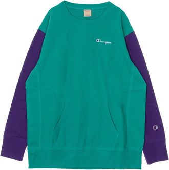 Champion Teal Green Crewneck Sweatshirt Lightweight - Heren - Ronde hals truien - Groen - XL - Truien & Vesten