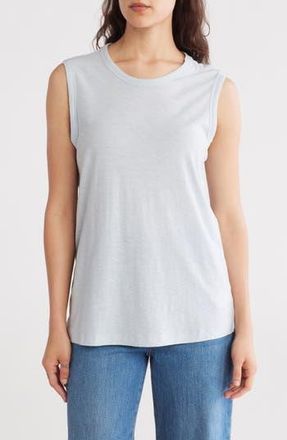 James Perse Slub Cotton Muscle Tank in Baby Blue at Nordstrom Rack, Size 4 (Fits Like 12 Us)