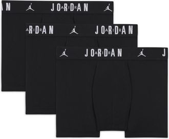 Nike Jordan Big Kids Cotton Core Boxer Briefs (3-Pack) in Black | 9J0633-023