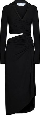 Off-white Cut-Out Midi-jurk
