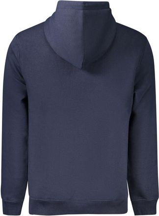 Tommy Hilfiger Logo-Embroidered Cotton Hoodie - Blue