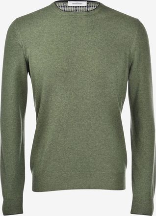 Gran Sasso Feiner Woll- und Kaschmirpullover mit Ärmelflecken