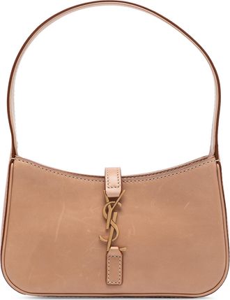 Saint Laurent Pre-owned Womens Mini Smooth Calfskin Le 5 A 7 Hobo - Tan Leather - One Size