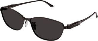 Balenciaga BB0357SA Asian Fit 001 Mens Sunglasses Grey Size 62