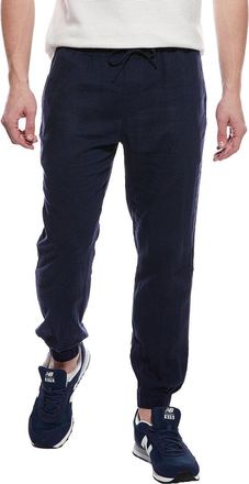 Elie Tahari Drawstring Linen-Blend Jogger Pant