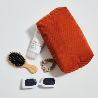 Urban Expression Cordially Yours - Corduroy Cosmetic & Travel Organizer Pouch in Cinnamon at Nordstrom