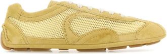 Prada Yellow Lace-up Sneakers