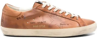 Golden Goose Super Star Leather Upper With Jorney Print Forated Star S