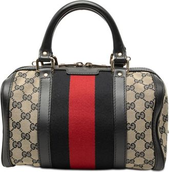 Gucci Pre-owned Gucci Small GG Canvas Web Joy Boston Bag Ladies MTX0F3CPJDFJJ7T9