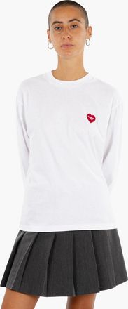 Carhartt Work in Progress W L/S Heart Patch T-shirt white / red