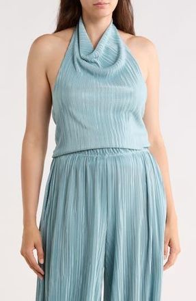 Renee C Plisse Halter Top in Seafoam at Nordstrom Rack, Size X-Large