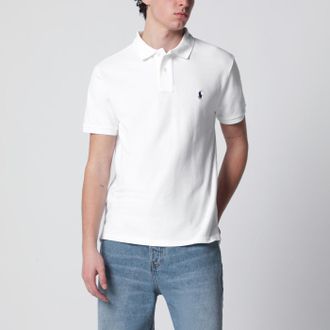 Polo Ralph Lauren Polo bianca in cotone Custom Slim-Fit