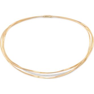 Marco Bicego Diamond Necklace in D0.32 18Kyg at Nordstrom, Size 17