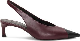 Rotate slingback leather pumps - Red