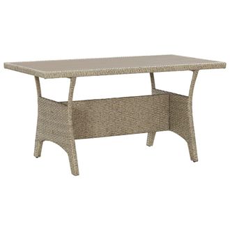 vidaXL Tavolo Da Giardino Grigio 120x70x66 Cm In Polyrattan - Vidaxl