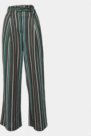 Suoli Multicolor Lurex Knit Belted Trousers