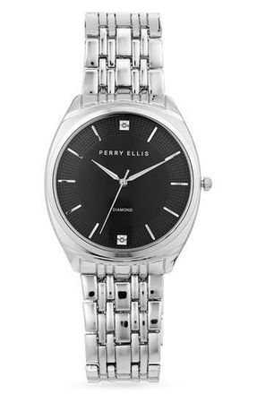 Perry Ellis Slim Bracelet Watch, 41mm in Silver at Nordstrom Rack