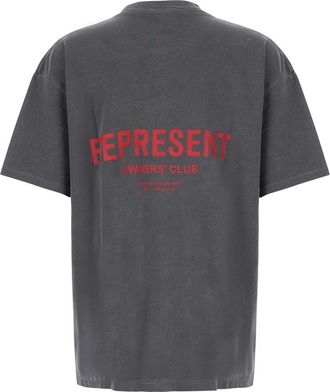 Represent Mens T-Shirt Faded Black Cotton T-Shirts And Polos