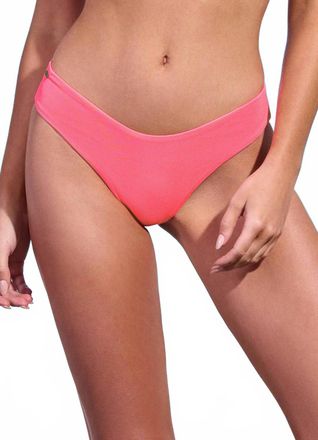 Maaji Reversible Double V Bikini Bottom In Coral Lava Journey