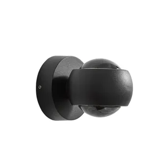 Lindby L&aacute;mpara de pared exterior de metal negro