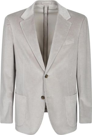 Lardini Ivoor Ribfluwelen Jas. Klassiek Ontwerp. - Heren - Blazers - Wit - XL - Katoen - Jassen