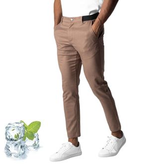 Generic Bizgent Active Chinos, Foueo Active Chino Pants Men, Mens Chinos Slim Fit Stretch Skinny Tapered Dress Pant (Camel,XL)