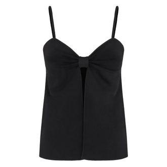 Cult Gaia Sleeveless Tops, female, Black, Size: XS Lennon Knit Top