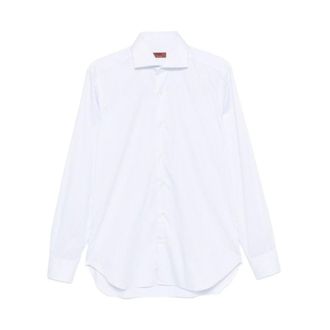Barba Overhemden, Heren, Wit, L, Katoen, Camicia gessata