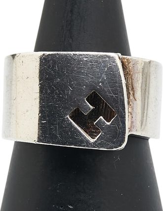 Herm&egrave;s Silver 925 Band Ring (Pre-Owned)