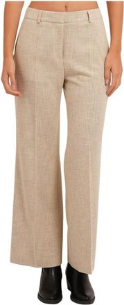 HUGO BOSS Wijde broek - Dames - Wijde Broeken - Beige - L - Broeken