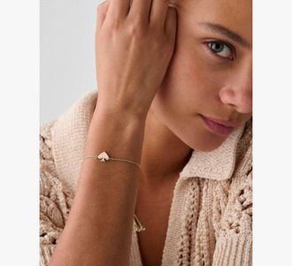 Kate Spade New York Womens Everyday Spade Enamel Slider Bracelet in Pink