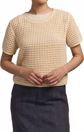 M.Patmos Riis Mesh Tee In Ivory