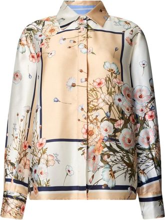 Liu Jo Printed Twill Shirt Classic Blouse