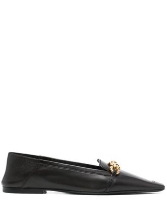 Saint Laurent chain-link loafers - Brown