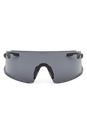 adidas 120mm Shield Sports Sunglasses in Matte Black /Smoke at Nordstrom